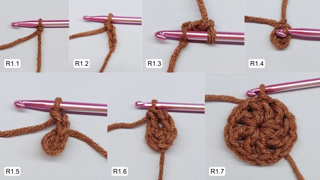 Фото к Ряду 1 Мандалы крючком Тельца