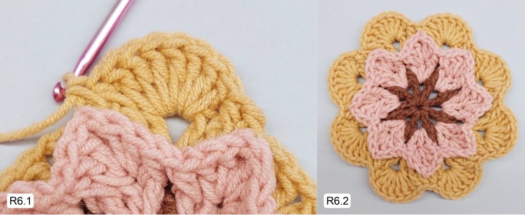 Фото к Ряду 6 Мандалы крючком Тельца