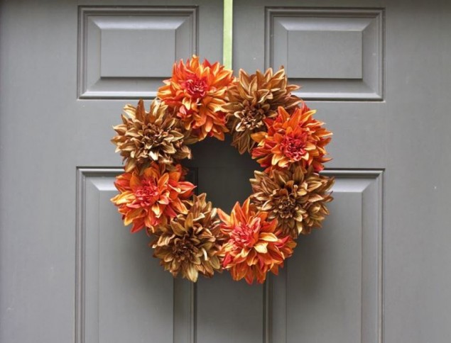 Осенний венок на дверь своими руками — 5 проектов, чтобы немного продлить осень