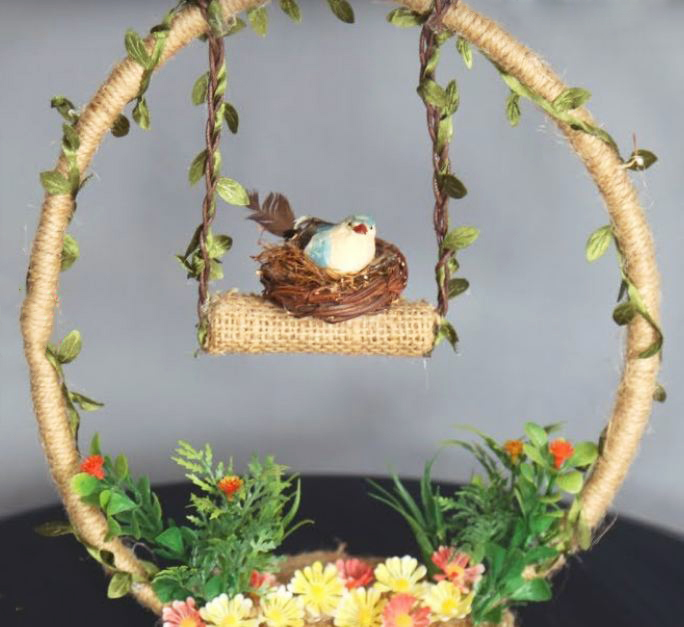 Весенний декор дома: птичка в гнездышке