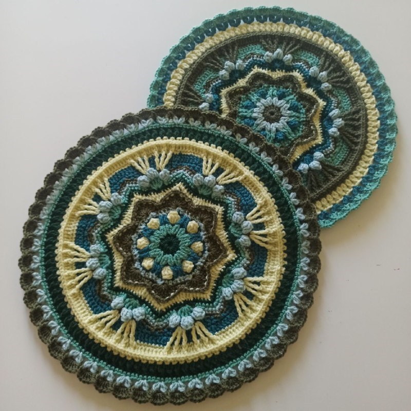 Зимняя мандала крючком